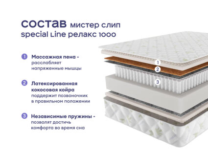 Кровать Димакс Джеффер + матрас Мистер Слип Special Line Релакс 1000 1425