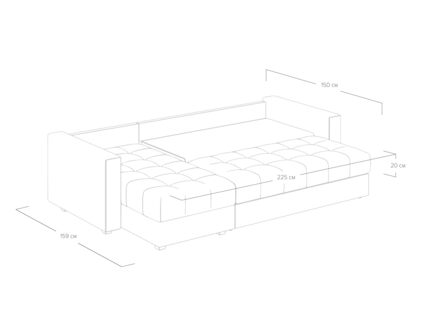 Диван Сонум Megapolis угловой Микровелюр	лаванда Длина 260 см