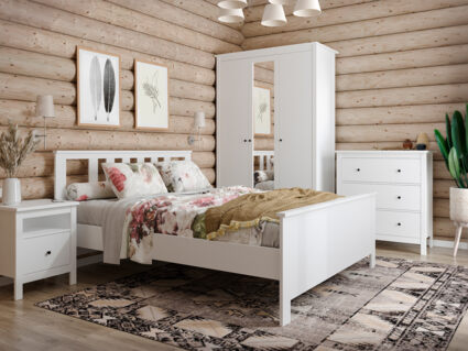 Комод Гуд Лакк Сага белый/ясень