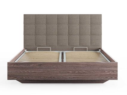 Кровать Сонум Luiza Ясень Анкор + Рогожка Песочная 140х200
