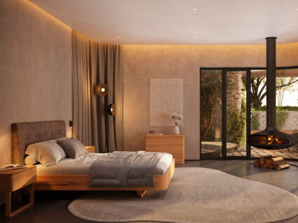 Кровать Rivi Charm Бук натуральный/шенилл Friends 12 140х200