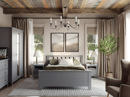 Кровать Гуд Лакк Сага серая 160х200