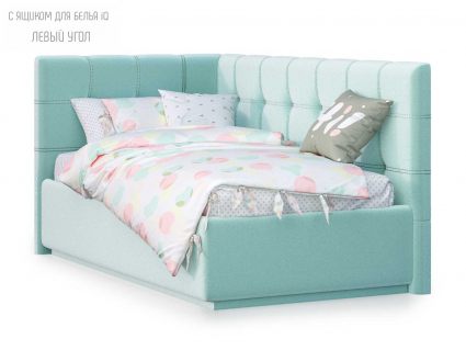 Кровать Nuvola Sabina угловая Velutto 14 (с подъемным механизмом) 200х190