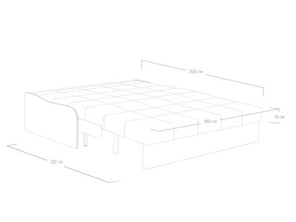 Диван Сонум Glen Микровелюр	кремовый Длина 170 см