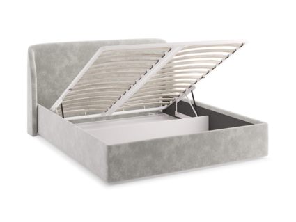 Кровать Сонум Nicole Микровелюр Светло-серый (с подъемным механизмом) 140х190