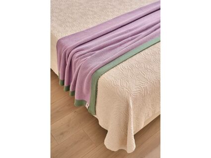 Плед Luxberry TULIP фиалка/базилик 150х200