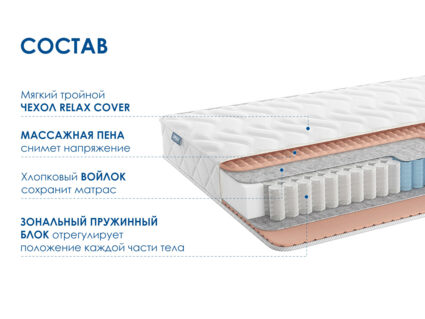Матрас Димакс Relmas Light 3Zone 43
