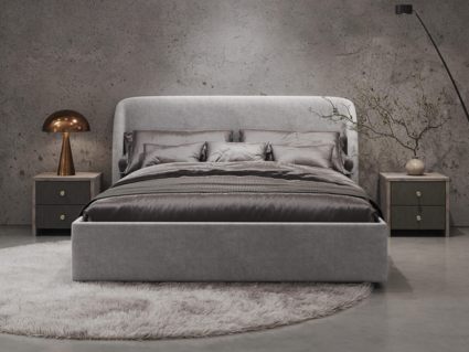 Кровать Сонум Nicole Микровелюр Оливковый 200х190