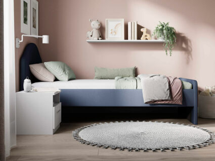 Кровать Сонум Emma Микровелюр белый 90х200