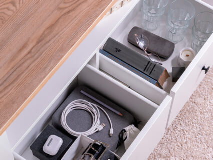 Тумба Гуд Лакк Сага 2 ящика белая/ясень