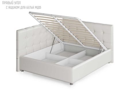 Кровать Nuvola Sabina угловая Velutto 26 (с подъемным механизмом) 90х190