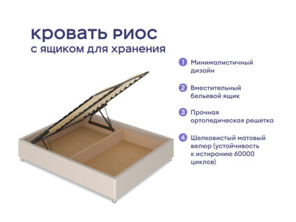Кровать Димакс Риос с п/м + матрас Базилик Энерджи 26 Медиум Массаж 1425