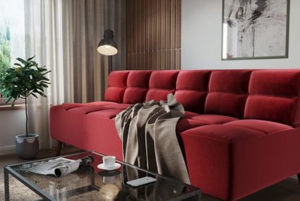 Диван Арско Нельсон трехместный красный