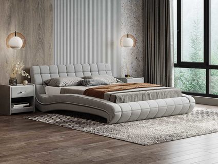 Кровать Сонум Milano Экокожа Белая (с подъемным механизмом) 140х190