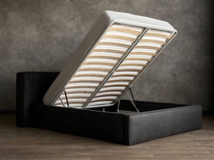 Кровать Сонум Europa Замша Горчичная (с подъемным механизмом) 90х190