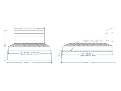 Кровать Lonax Кармела велюр Dolly-2 120х190
