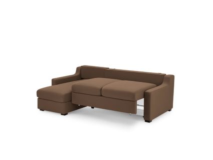 Диван Фиеста Мебель Непал с оттоманкой велюр Vivaldi 23 коричневый
