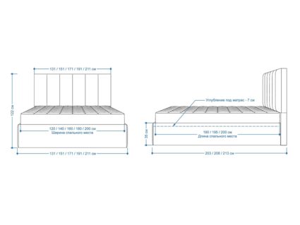 Кровать Lonax Милана велюр Dolly-3 (с подъемным механизмом) 160х190
