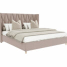 Кровать Beautyson Rebecca велюр Formula 230 бежевый (с подъемным механизмом) 200х190