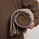 Плед Luxberry WOOLEN бежево-коричневый 150х200