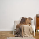 Плед Luxberry WOOLEN бежево-коричневый 150х200